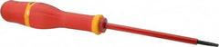 Facom - 200mm OAL Standard Slotted Screwdriver - 100mm Blade Length, Round Shank, Ergonomic Handle - Benchmark Tooling