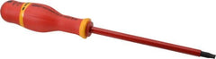 Facom - 269mm OAL Standard Slotted Screwdriver - 150mm Blade Length, Round Shank, Ergonomic Handle - Benchmark Tooling