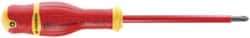 Facom - #3, 11-1/32" OAL, Insulated Phillips Screwdriver - 5-29/32" Blade Length, Round Shank, Ergonomic Handle - Benchmark Tooling