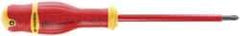 Facom - #3, 11-1/32" OAL, Insulated Phillips Screwdriver - 5-29/32" Blade Length, Round Shank, Ergonomic Handle - Benchmark Tooling