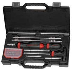 GearWrench - 40 Piece, Screwdriver Bit Set - #0, 1, 2 & 3 Phillips, 3 to 8mm & 1/8 to 5/16" Hex, T8 to T40 Torx, 4, 5.5, 6.5mm, 5/32, 7/32, 1/4" Slotted - Benchmark Tooling