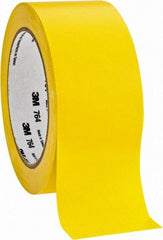3M - Yellow Solid Color Vinyl Tape - 2" Wide x 108' Long x 0.005" Thick, General Traffic - Benchmark Tooling