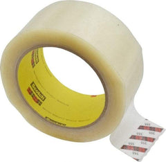 3M - 2" x 55 Yd Clear Rubber Adhesive Sealing Tape - Polyester Film Backing, 3.43 mil Thick, 69 Lb Tensile Strength, Series 355 - Benchmark Tooling