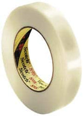 3M - 24mm x 55m Clear Rubber Adhesive Strapping Tape - Hot Melt Synthetic Rubber Resin Backing, 6.6 mil Thick, 380 Lb Tensile Strength, Series 898 - Benchmark Tooling