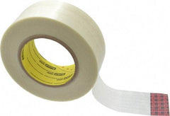 3M - 2" x 60 Yd Clear Rubber Adhesive Packaging Tape - Polypropylene Film Backing, 6.6 mil Thick, 380 Lb Tensile Strength, Series 898NR - Benchmark Tooling