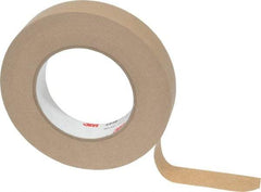 3M - 1" Wide x 60 Yd Long Tan Paper Masking Tape - Series 2515, 6.7 mil Thick, 36 In/Lb Tensile Strength - Benchmark Tooling