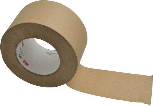 3M - 3" Wide x 60 Yd Long Tan Paper Masking Tape - Series 2515, 6.7 mil Thick, 36 In/Lb Tensile Strength - Benchmark Tooling