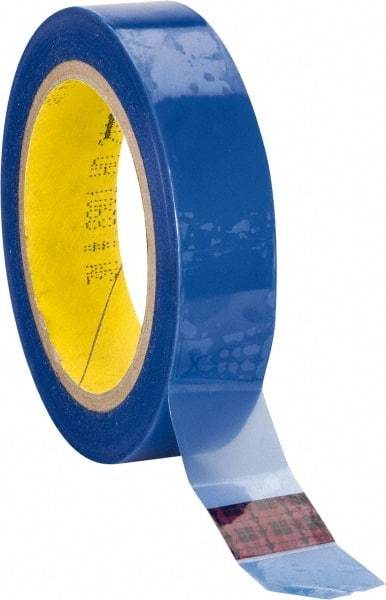 3M - 1" Wide x 72 Yd Long Blue Polyester Film Painter's Tape - Series 8901, 2.3 mil Thick, 26 In/Lb Tensile Strength - Benchmark Tooling