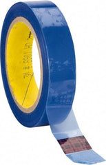 3M - 1" Wide x 72 Yd Long Blue Polyester Film Painter's Tape - Series 8901, 2.3 mil Thick, 26 In/Lb Tensile Strength - Benchmark Tooling