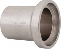 VNE - 1-1/2", E-Line Style, Sanitary Stainless Steel Pipe Long Welding Ferrule - Female Connection, Grade 316L - Benchmark Tooling