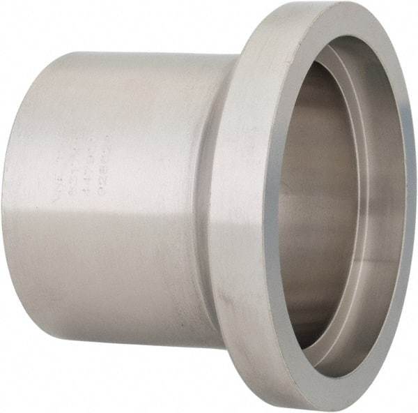 VNE - 2-1/2", E-Line Style, Sanitary Stainless Steel Pipe Long Welding Ferrule - Female Connection, Grade 316L - Benchmark Tooling
