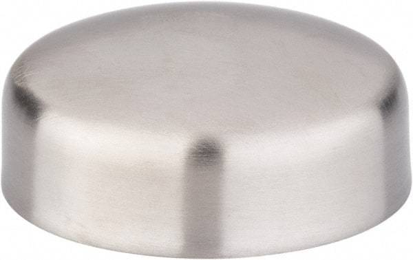 VNE - 2-1/2", Weld Style, Sanitary Stainless Steel Pipe End Cap - Butt Weld Connection, Grade 316L - Benchmark Tooling