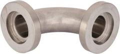 VNE - 1", E-Line Style, Sanitary Stainless Steel Pipe 90° Elbow - Female x Female Connection, Grade 304 - Benchmark Tooling