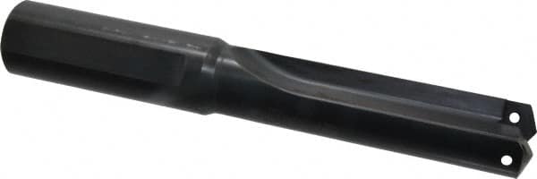 Allied Machine and Engineering - Series 3, 1-13/32 to 1-7/8" Diam, 1-1/2" Diam Straight Shank, Straight Flute Spade Drill - 4-3/4" Max Depth, 6-3/16" Body Length, 10" OAL, Short Length, Through Coolant - Benchmark Tooling