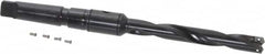 Allied Machine and Engineering - Series 1, 45/64 to 15/16" Diam, 3MT Taper Shank, Helical Flute Spade Drill - 4-3/4" Max Depth, 7-39/64" Body Length, 11-5/32" OAL, Intermediate Length, Through Coolant - Benchmark Tooling