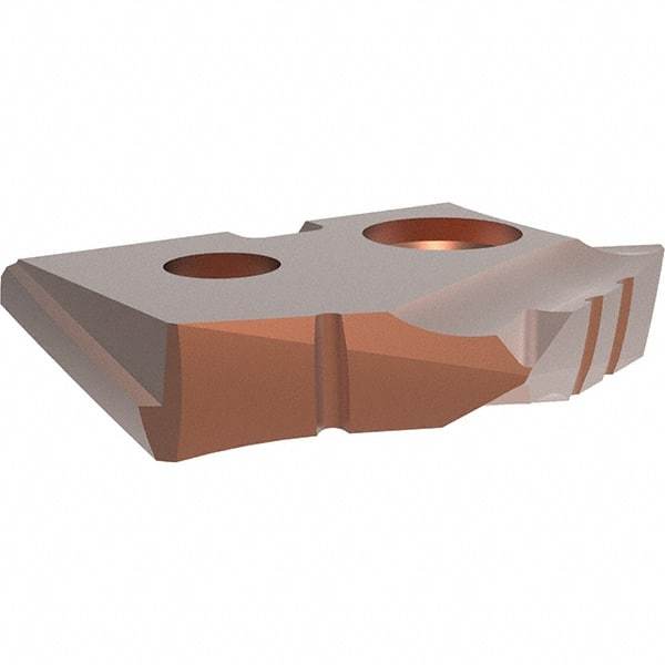 Allied Machine and Engineering - 12.85mm Diam x 3/32" Thick, Seat Code Z, 132° Included Angle Spade Drill Insert - AM200 Coated, Cobalt, Grade Super Cobalt, Series GEN2 T-A - Benchmark Tooling