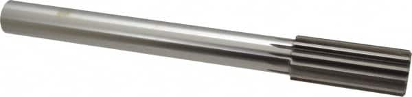 Alvord Polk - 1-1/4" Cobalt 12 Flute Chucking Reamer - Straight Flute, 1" Straight Shank, 3" Flute Length, 11-1/2" OAL - Benchmark Tooling