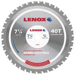 Lenox - 14" Diam, 1" Arbor Hole Diam, 90 Tooth Wet & Dry Cut Saw Blade - Titanium Carbide-Tipped, General Purpose Action, Standard Round Arbor - Benchmark Tooling