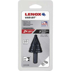 Lenox - 3 Hole Sizes, 7/8 to 1-7/32" Hole Diam High Speed Steel Split Point Step Drill Bit - Benchmark Tooling