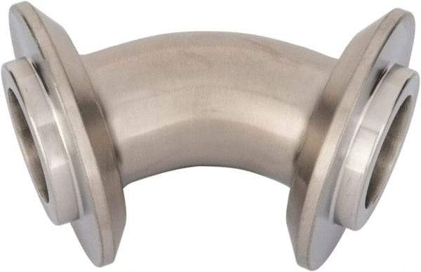 VNE - 1", E-Line Style, Sanitary Stainless Steel Pipe 45° Elbow - Male x Male Connection, Grade 304 - Benchmark Tooling