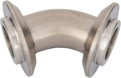 VNE - 1", E-Line Style, Sanitary Stainless Steel Pipe 45° Elbow - Male x Male Connection, Grade 304 - Benchmark Tooling