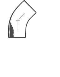 VNE - 2", Weld Style, Sanitary Stainless Steel Pipe 45° Elbow - Butt Weld x Butt Weld Connection, Grade 316L - Benchmark Tooling