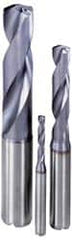 Kennametal - 5.5mm, 132° Point, Spiral Flute, Solid Carbide Taper Length Drill Bit - TiAlN Finish, 56mm Flute Length, 94mm OAL, Series B978 - Benchmark Tooling