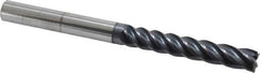 Accupro - 1/2", 3" LOC, 1/2" Shank Diam, 6" OAL, 5 Flute, Solid Carbide Square End Mill - Single End, AlTiN Finish, Spiral Flute, Variable° Helix, Centercutting, Right Hand Cut, Right Hand Flute - Benchmark Tooling