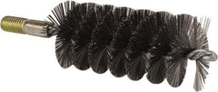 Value Collection - 2" Diam Helical Steel Tube Brush - 0.012" Filament Diam, 4-1/4" Brush Length, 7-1/2" OAL, 1/2-12 Male Shank - Benchmark Tooling