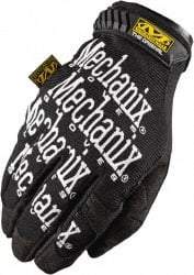Mechanix Wear - Size S (8) Synthetic Leather General Protection Work Gloves - For Mechanic's & Lifting, Uncoated, Hook & Loop Cuff, Full Fingered, Black, Paired - Benchmark Tooling