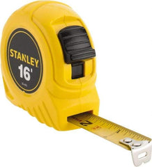 Stanley - 16' x 3/4" Yellow Blade Tape Measure - 1/32 & 1/16" Graduation, Inch Graduation Style, Yellow Case - Benchmark Tooling