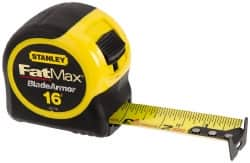 Stanley - 16' x 1-1/4" Yellow Blade Tape Measure - 1/16" Graduation, Inch Graduation Style, Yellow/Black Case - Benchmark Tooling