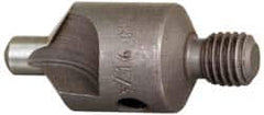 Made in USA - 2-1/2" OAL, 3/8" Head Diam, 2 Flute, 100° Incl Angle, Integral Pilot, Adjustable Stop Countersink - Benchmark Tooling