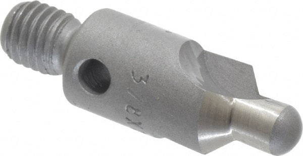 Made in USA - 2-1/2" OAL, 3/8" Head Diam, 2 Flute, 100° Incl Angle, Integral Pilot, Adjustable Stop Countersink - Benchmark Tooling