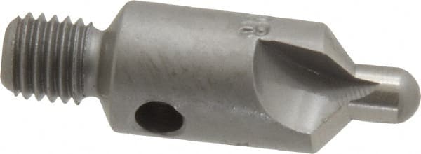 Made in USA - 2-1/2" OAL, 3/8" Head Diam, 3 Flute, 100° Incl Angle, Integral Pilot, Adjustable Stop Countersink - Benchmark Tooling