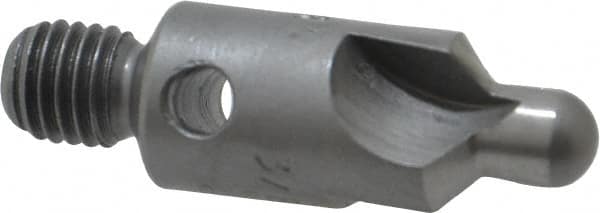 Made in USA - 2-1/2" OAL, 3/8" Head Diam, 3 Flute, 100° Incl Angle, Integral Pilot, Adjustable Stop Countersink - Benchmark Tooling