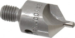 Made in USA - 1-1/8" OAL, 1/2" Head Diam, 2 Flute, 100° Incl Angle, Integral Pilot, Adjustable Stop Countersink - Benchmark Tooling