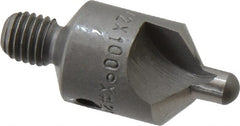 Made in USA - 2-1/2" OAL, 1/2" Head Diam, 2 Flute, 100° Incl Angle, Integral Pilot, Adjustable Stop Countersink - Benchmark Tooling