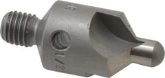 Made in USA - 2-1/2" OAL, 1/2" Head Diam, 3 Flute, 100° Incl Angle, Integral Pilot, Adjustable Stop Countersink - Benchmark Tooling