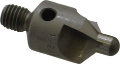 Made in USA - 2-1/2" OAL, 1/2" Head Diam, 3 Flute, 100° Incl Angle, Integral Pilot, Adjustable Stop Countersink - Benchmark Tooling