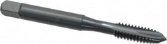 OSG - #6-40 UNF, 2 Flute, Oxide Finish, High Speed Steel Spiral Point Tap - Plug Chamfer, Right Hand Thread, 2" OAL, 11/16" Thread Length, 0.141" Shank Diam, 2B Class of Fit - Exact Industrial Supply