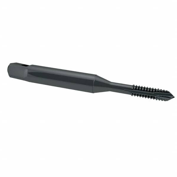 OSG - 3/8-16 UNC, 3 Flute, Oxide Finish, High Speed Steel Spiral Point Tap - Plug Chamfer, Right Hand Thread, 2-15/16" OAL, 1-1/4" Thread Length, 0.381" Shank Diam, 2B Class of Fit, Series 288 - Exact Industrial Supply