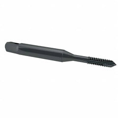 OSG - 3/8-16 UNC, 3 Flute, Oxide Finish, High Speed Steel Spiral Point Tap - Plug Chamfer, Right Hand Thread, 2-15/16" OAL, 1-1/4" Thread Length, 0.381" Shank Diam, 2B Class of Fit, Series 288 - Exact Industrial Supply