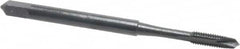 OSG - M3x0.50 Metric Coarse, 2 Flute, Oxide Finish, High Speed Steel Spiral Point Tap - Plug Chamfer, Right Hand Thread, 1-15/16" OAL, 5/8" Thread Length, 0.141" Shank Diam, 6H Class of Fit, Series 288 - Exact Industrial Supply