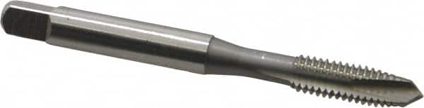 OSG - M6x1.00 Metric Coarse, 3 Flute, Bright Finish, High Speed Steel Spiral Point Tap - Plug Chamfer, Right Hand Thread, 2-1/2" OAL, 1" Thread Length, 0.255" Shank Diam, 6H Class of Fit, Series 288 - Exact Industrial Supply
