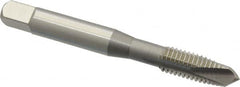 OSG - M8x1.25 Metric Coarse, 3 Flute, Bright Finish, High Speed Steel Spiral Point Tap - Plug Chamfer, Right Hand Thread, 2-23/32" OAL, 1-1/8" Thread Length, 0.318" Shank Diam, 6H Class of Fit, Series 288 - Exact Industrial Supply