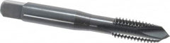 OSG - M10x1.50 Metric Coarse, 3 Flute, Oxide Finish, High Speed Steel Spiral Point Tap - Plug Chamfer, Right Hand Thread, 2-15/16" OAL, 1-1/4" Thread Length, 0.381" Shank Diam, 6H Class of Fit, Series 288 - Exact Industrial Supply