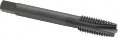 OSG - M12x1.75 Metric Coarse, 3 Flute, Oxide Finish, High Speed Steel Spiral Point Tap - Plug Chamfer, Right Hand Thread, 3-3/8" OAL, 1-21/32" Thread Length, 0.367" Shank Diam, 6H Class of Fit, Series 288 - Exact Industrial Supply