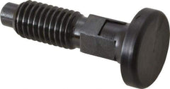 Gibraltar - 1/2-13, 0.31" Max Plunger Diam, 0.5 Lb Init to 1.75 Lb Final End Force, Locking Knob Handle Plunger - Delrin Knob, 1-1/4" Body Length, 1" Length Under Head/Shoulder, 1/4" Plunger Projection - Benchmark Tooling