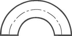 VNE - 2", Unpolished Style, Sanitary Stainless Steel Pipe 180° U Bend - Butt Weld x Butt Weld Connection, Grade 304 - Benchmark Tooling